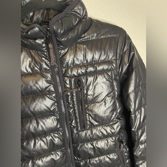 J. Crew Nylon Goose Down Puffer Jacket Black Full Zip Small Outdoor Granola Hike - Picture 4 of 10